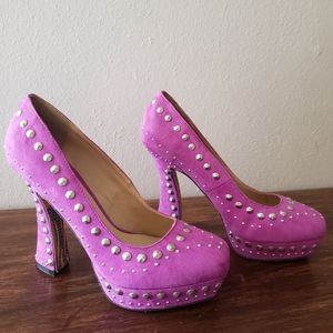 Funky Studded Purple Heels